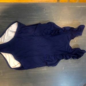 Minnow girls navy bathing suit size 7/8 navy